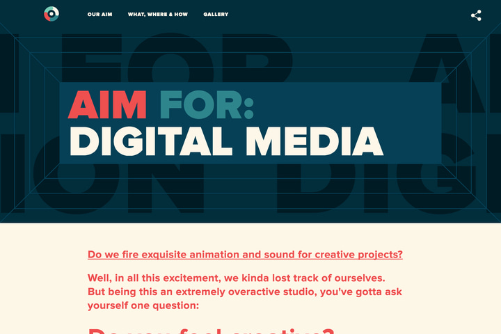 AIM Creative Studios website preview